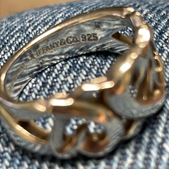 Tiffany and co Paloma Picasso triple heart Sterling ring - Picture 8 of 11